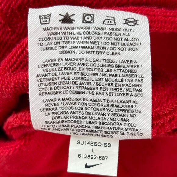 Nike Hoodie Men L Red Blue Colorblock Full Zip Graphic Logo Retro 80s 612892-687 - Picture 12 of 12